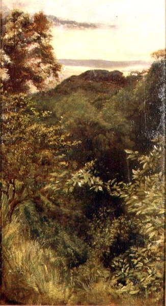 The Glen, Naworth, Cumbria (olej na panelu) od George 9th Earl of Carlisle Howard