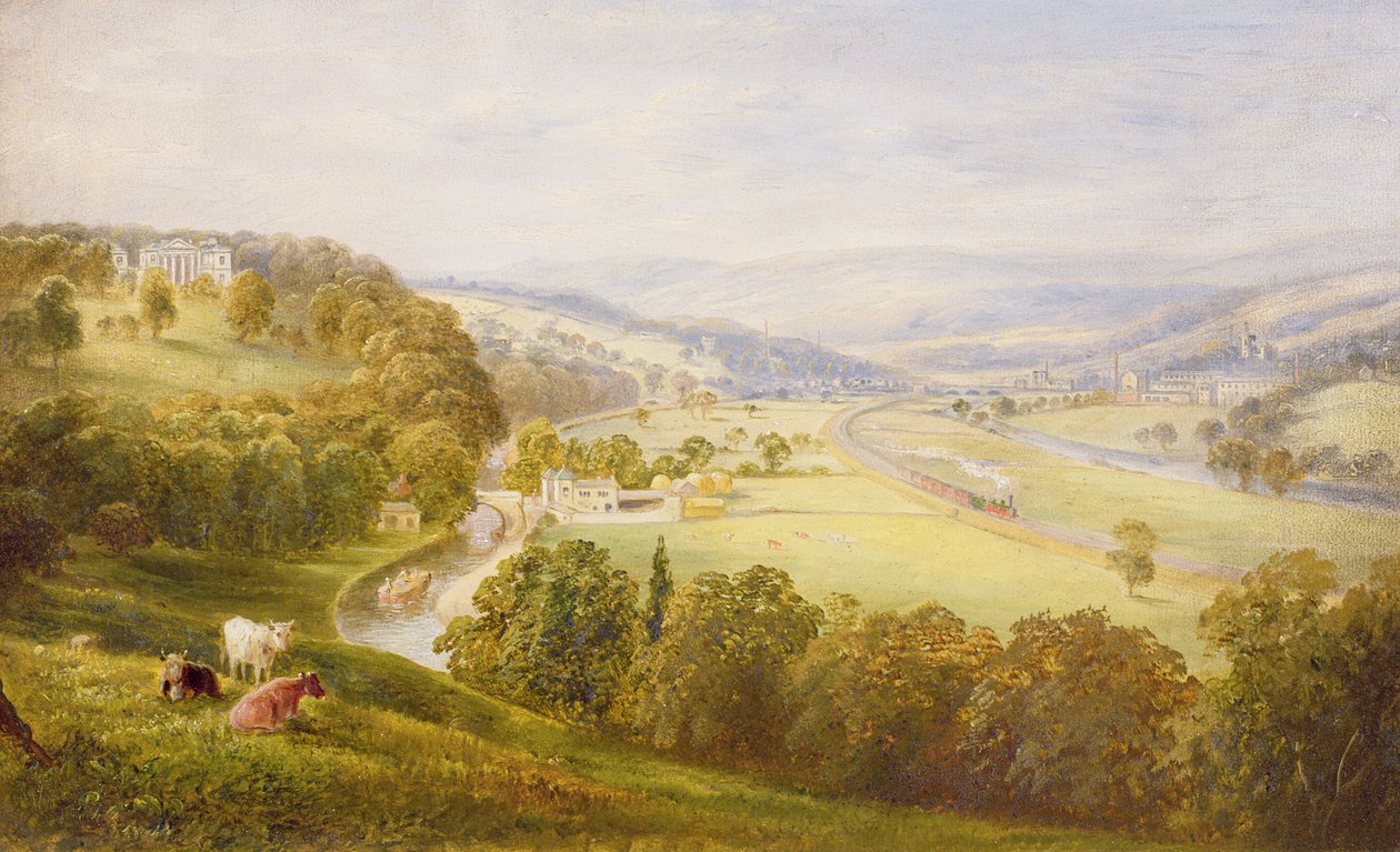 Valley of the Aire, Armley Pasttures a Kirkstall od George Alexander