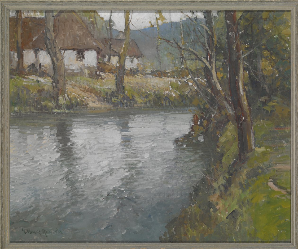 Šedý den v Normandii, kolem roku 1910 (olej na plátně) od George Ames Aldrich