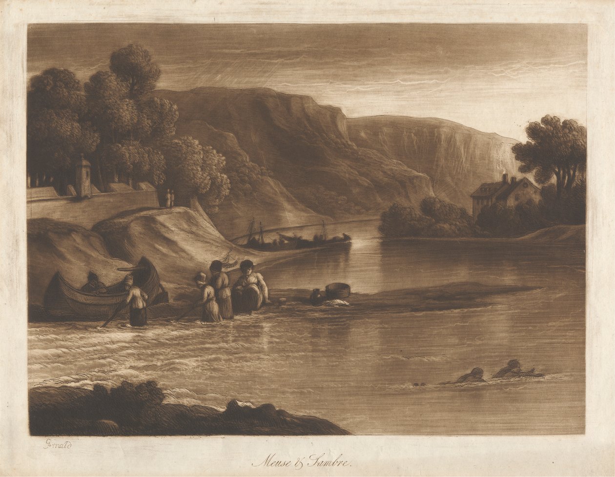 Meuse a Sambre, z Brány Sambre od George Arnald