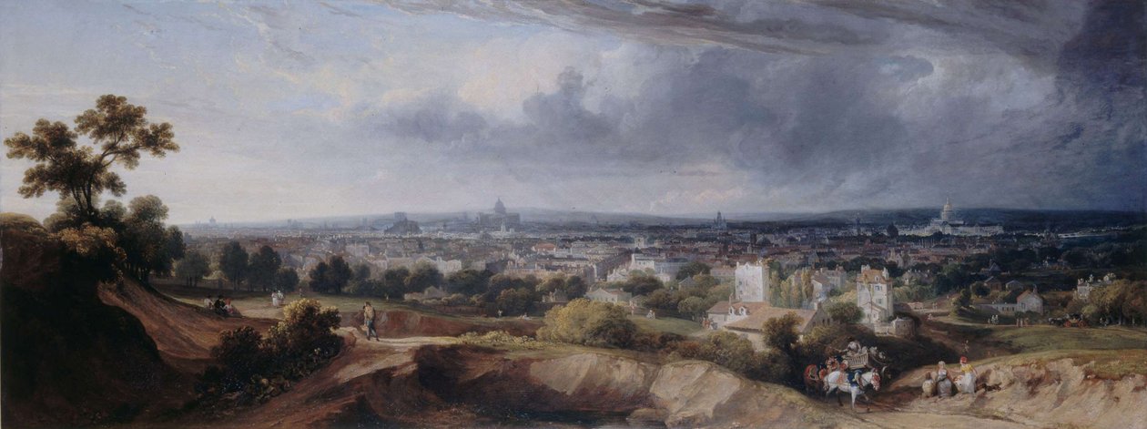Paříž, viděná z výšin Montmartru, 1822. od George Arnald
