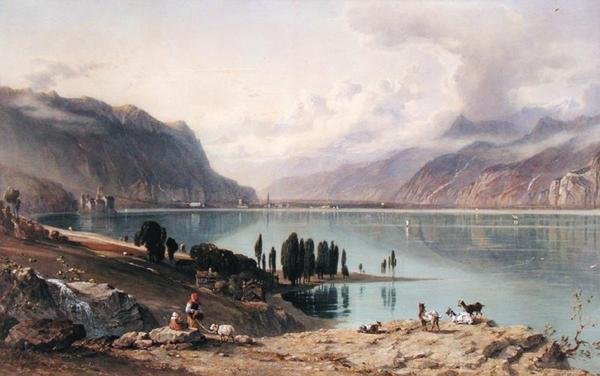 Pohled na Ženevské jezero od George Arthur Fripp