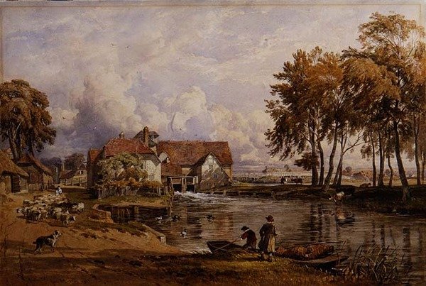Streatley Mill: Na Temži od George Arthur Fripp