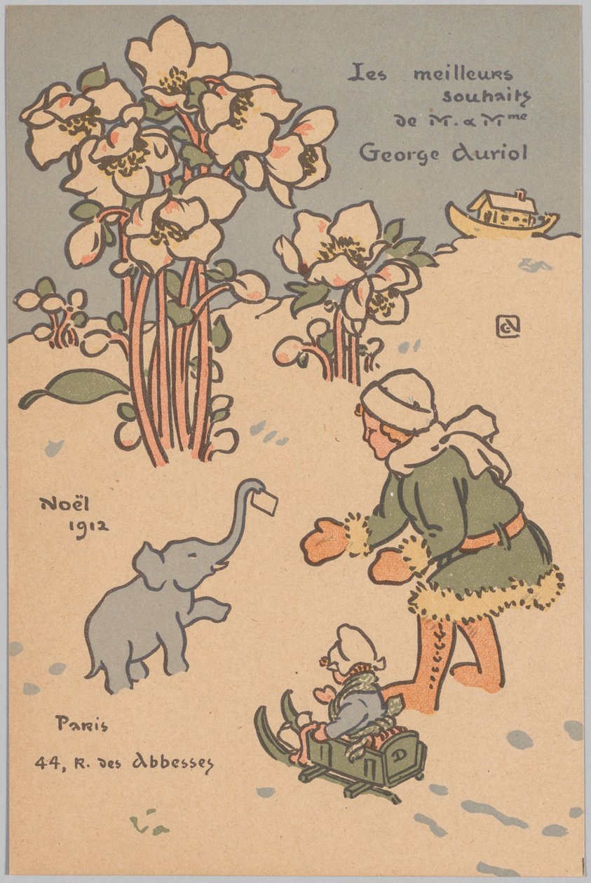 Noël (prázdninová karta) od George Auriol