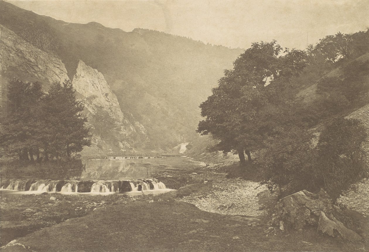 Vchod do Dove Dale, Derbyshire, 80. léta 19. století, tištěno 1888., 80. léta 19. století, tištěno 1888. od George Bankart