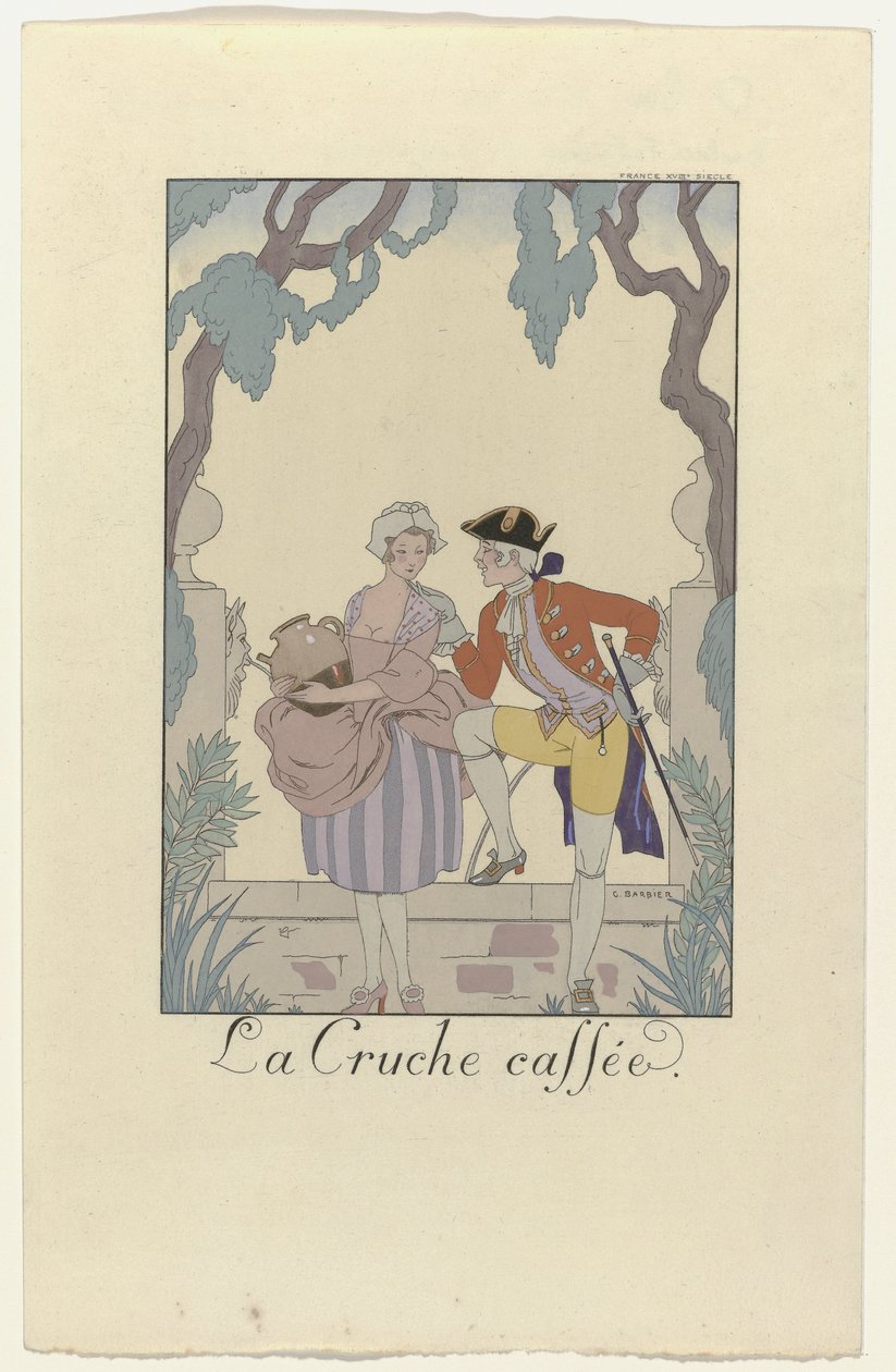 Falbalas a Fanfreluches pro rok 1925: La Cruche caffée od George Barbier