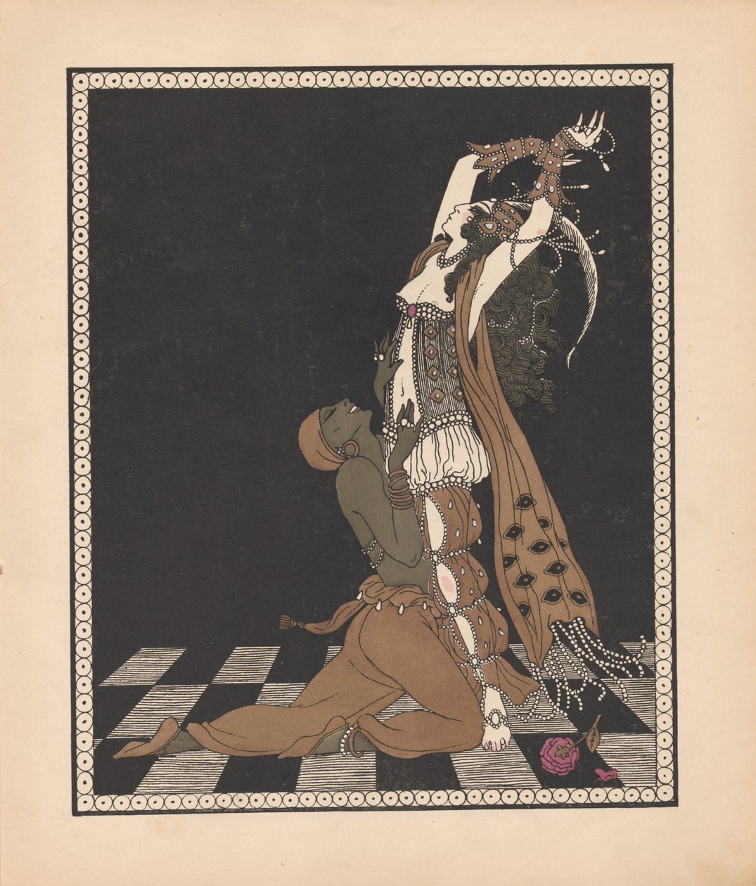 Ida Rubinstein a Václav Nižinskij v baletu Šeharazáda od George Barbier