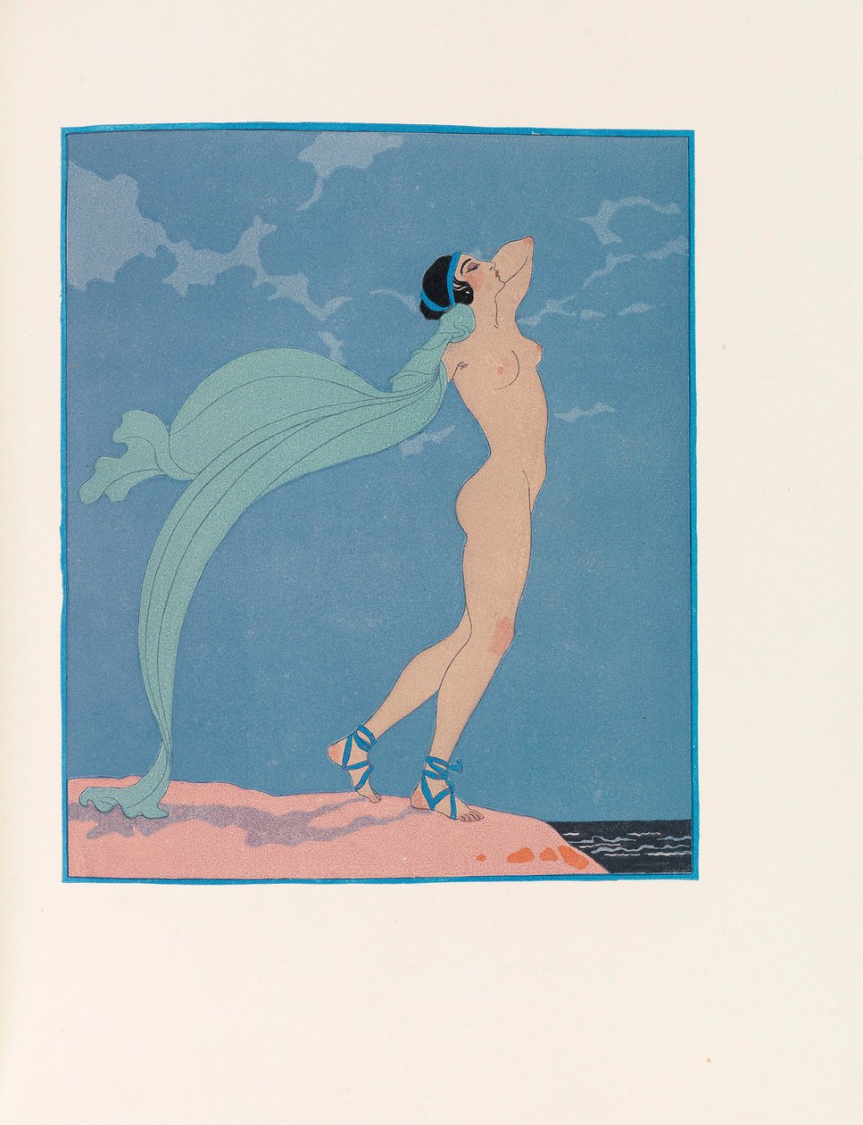 Ilustrace k Les Chansons de Bilitis The Songs of Bilitis od Pierra Louÿse, 1922. od George Barbier