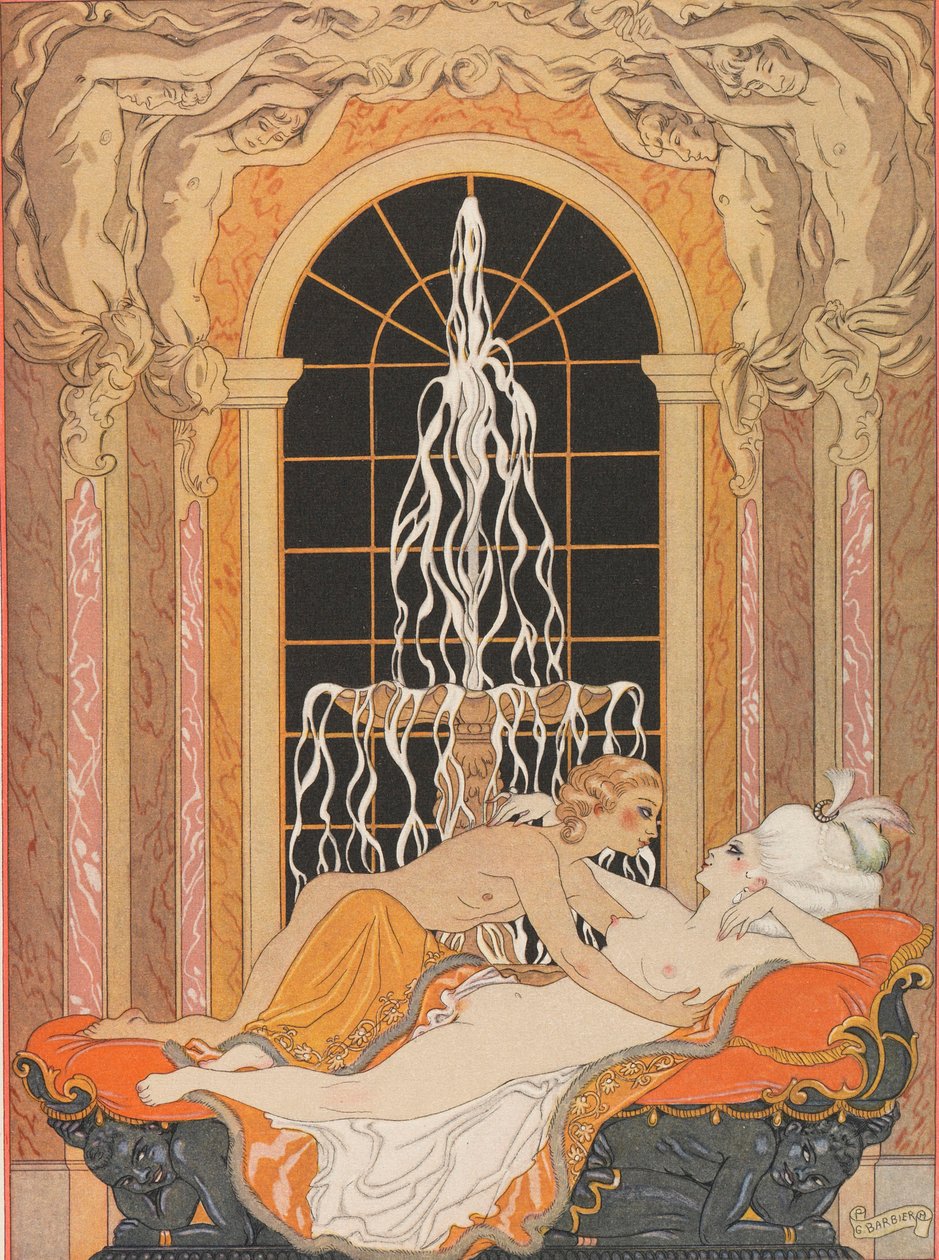 Ilustrace k epistolárnímu románu Dangerous Liaisons Dangerous Liaisons, 1934. od George Barbier