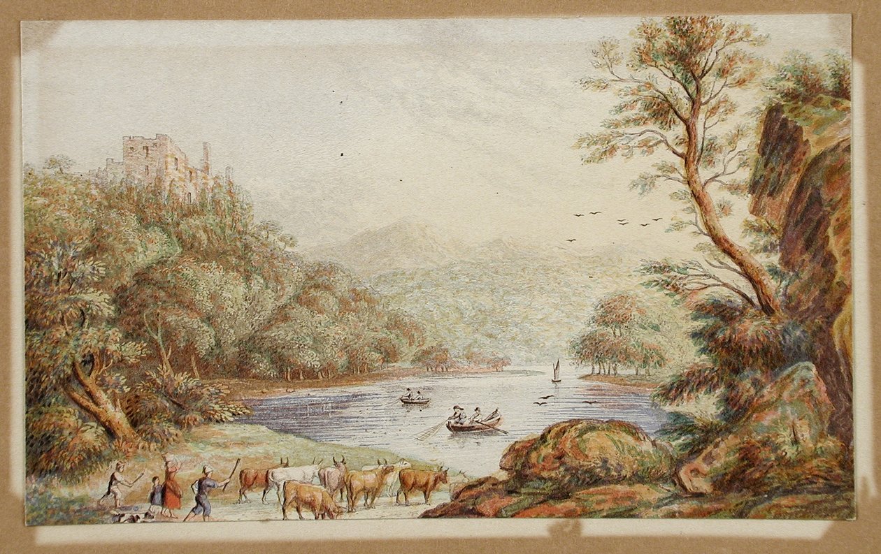 Hrad Brougham, Westmoreland od George Baxter