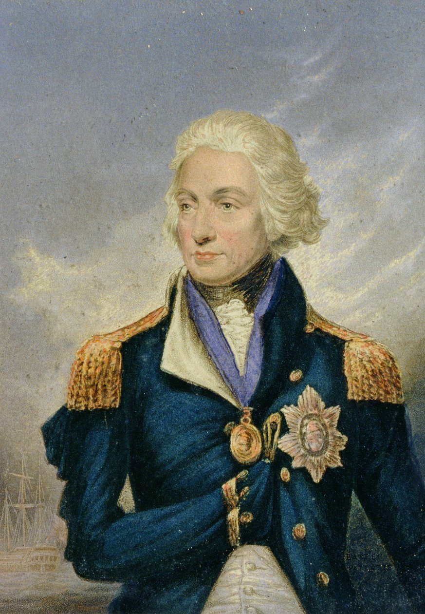 Horatio, vikomt Nelson (1758-1805) (barevný tisk) od George Baxter