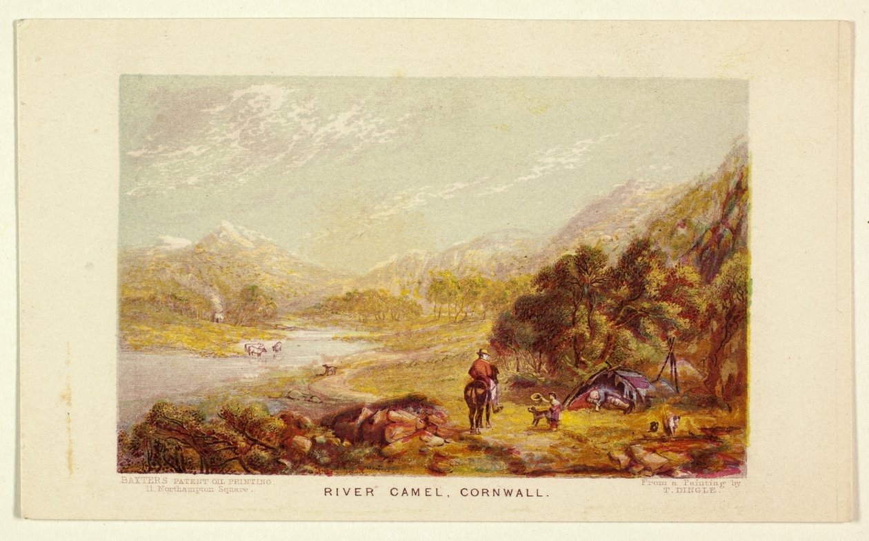 Řeka Carnel, Cornwall od George Baxter