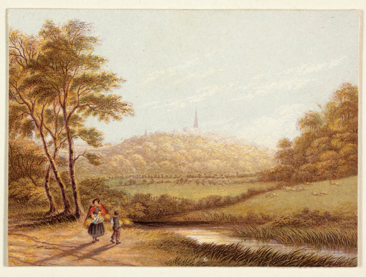Pohled z Harrow-on-the-Hill od George Baxter