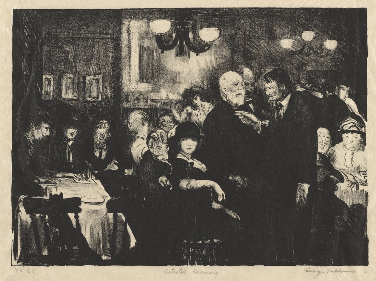 Večer umělců od George Bellows