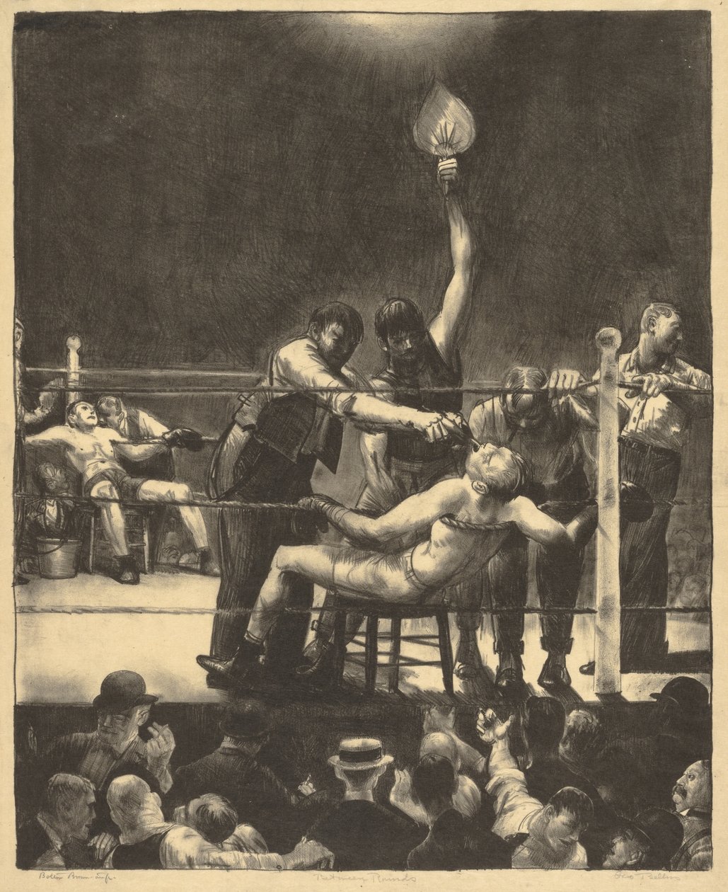 Mezi koly, velké, první kámen od George Bellows