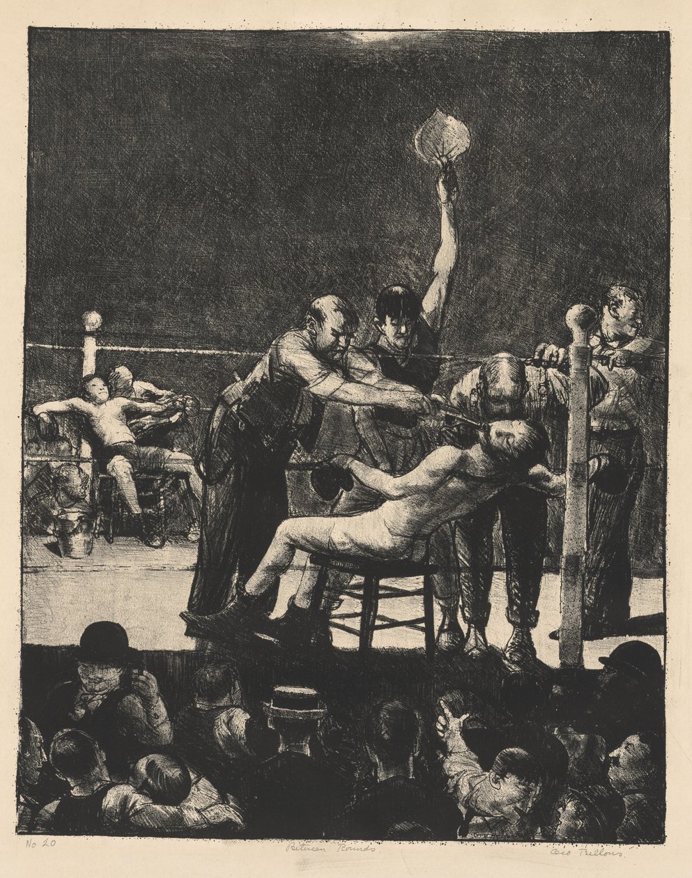 Mezi koly, malý, druhý kámen od George Bellows