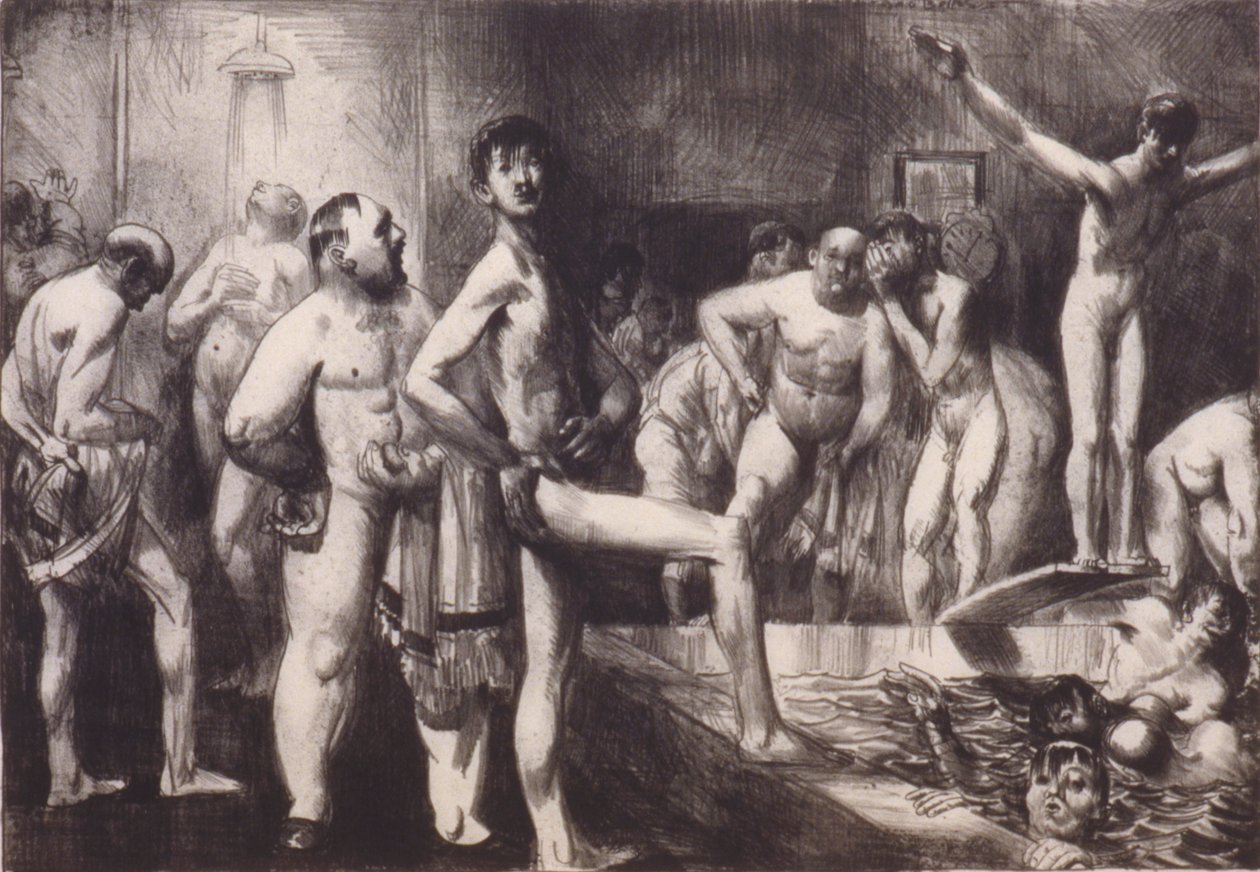 Koupelna pro muže v obchodním stylu od George Bellows