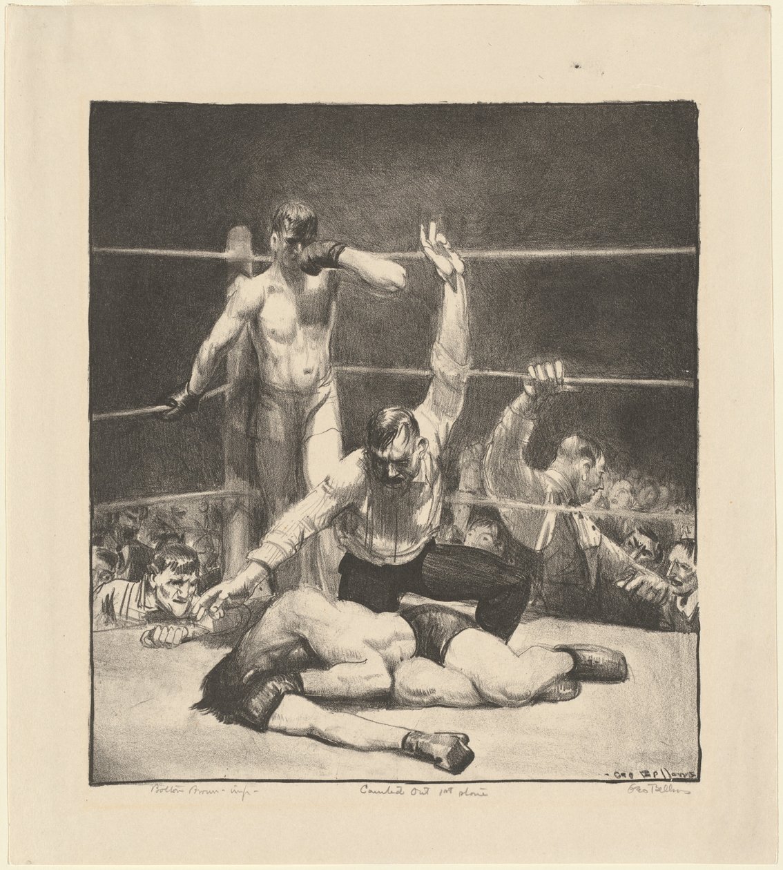 „Counted Out“, první kámen od George Bellows