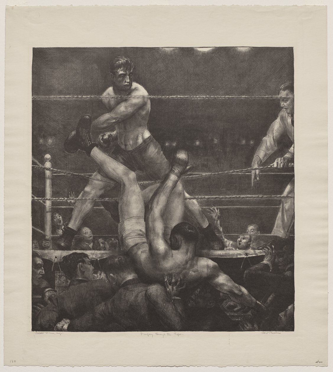 Dempsey mezi provazy od George Bellows