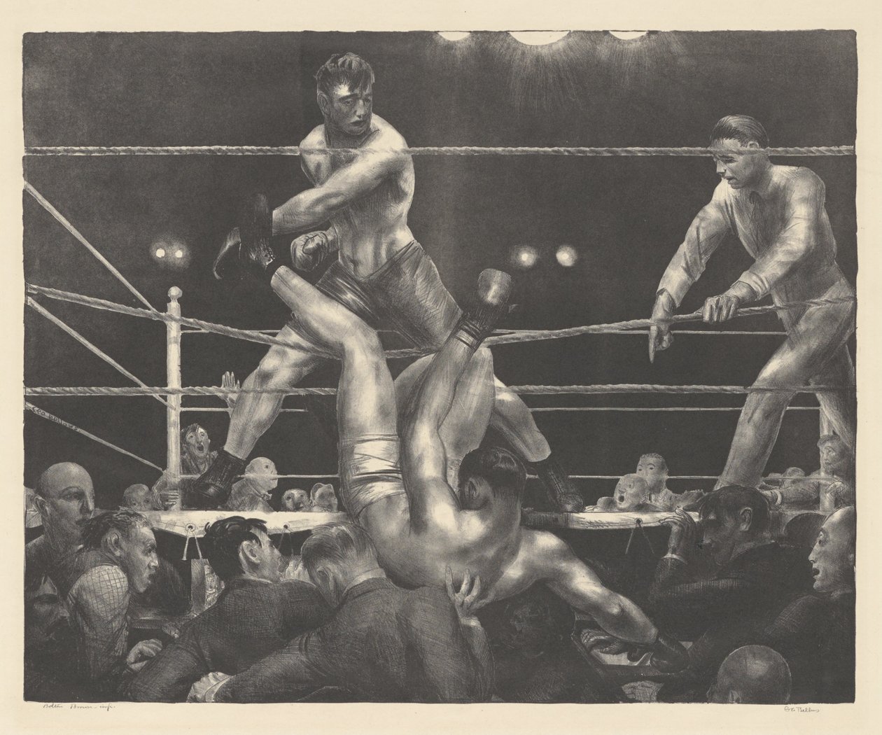 Dempsey a Firpo od George Bellows