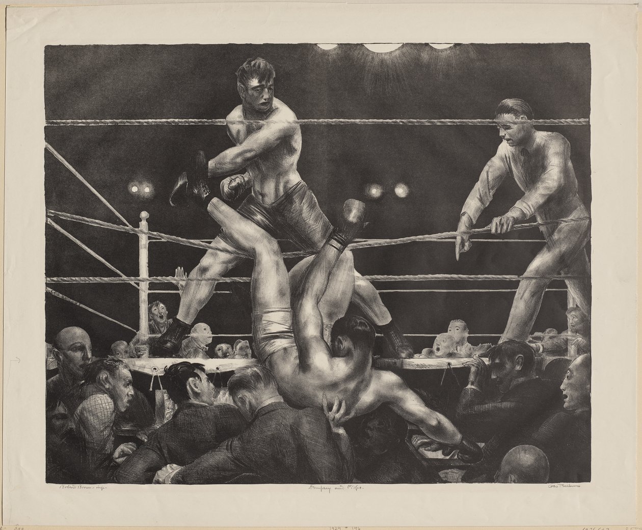 Dempsey a Firpo od George Bellows