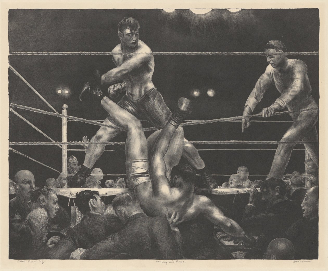Dempsey a Firpo od George Bellows