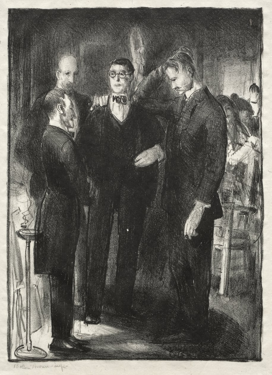 Čtyři přátelé, druhý stav od George Bellows