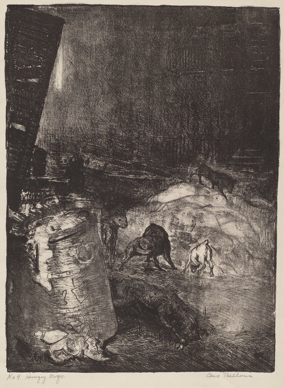 Hungry Dogs, druhý kámen od George Bellows