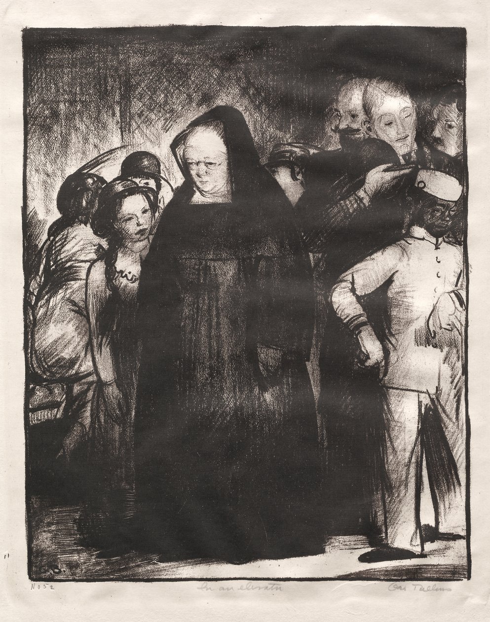 Ve výtahu od George Bellows