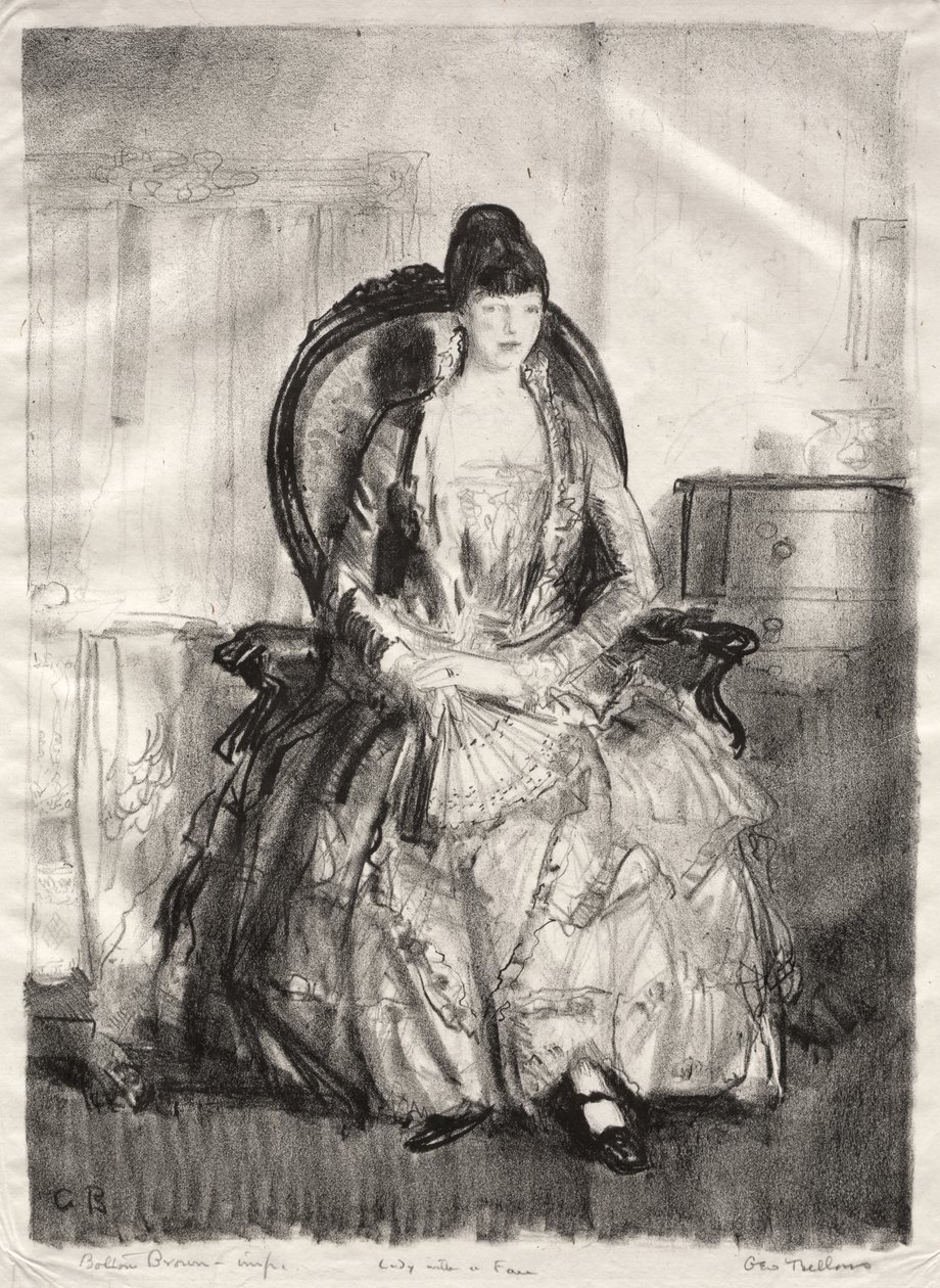Dáma s vějířem od George Bellows