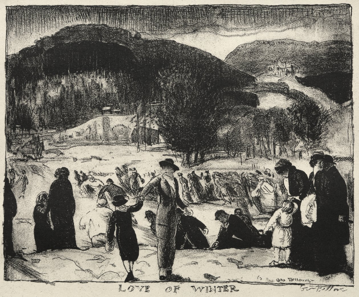 Láska k zimě, Vánoce 1917 od George Bellows