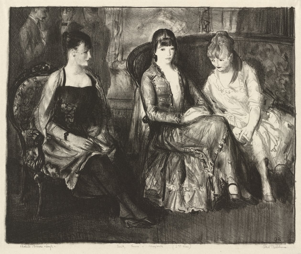 Marjorie, Emma a Elsie, Druhý kámen od George Bellows