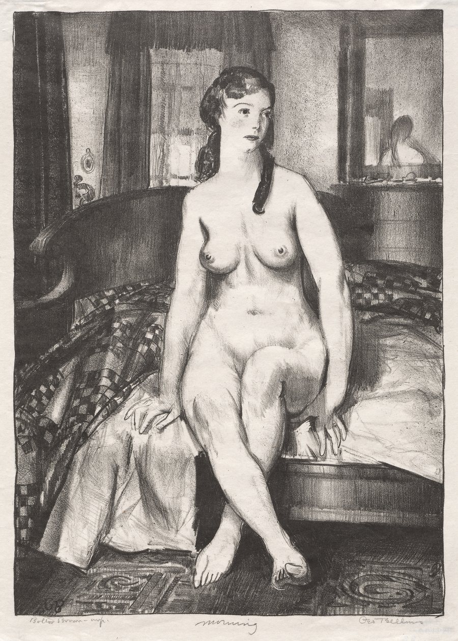 Ráno, Nahá na posteli, Druhý kámen od George Bellows