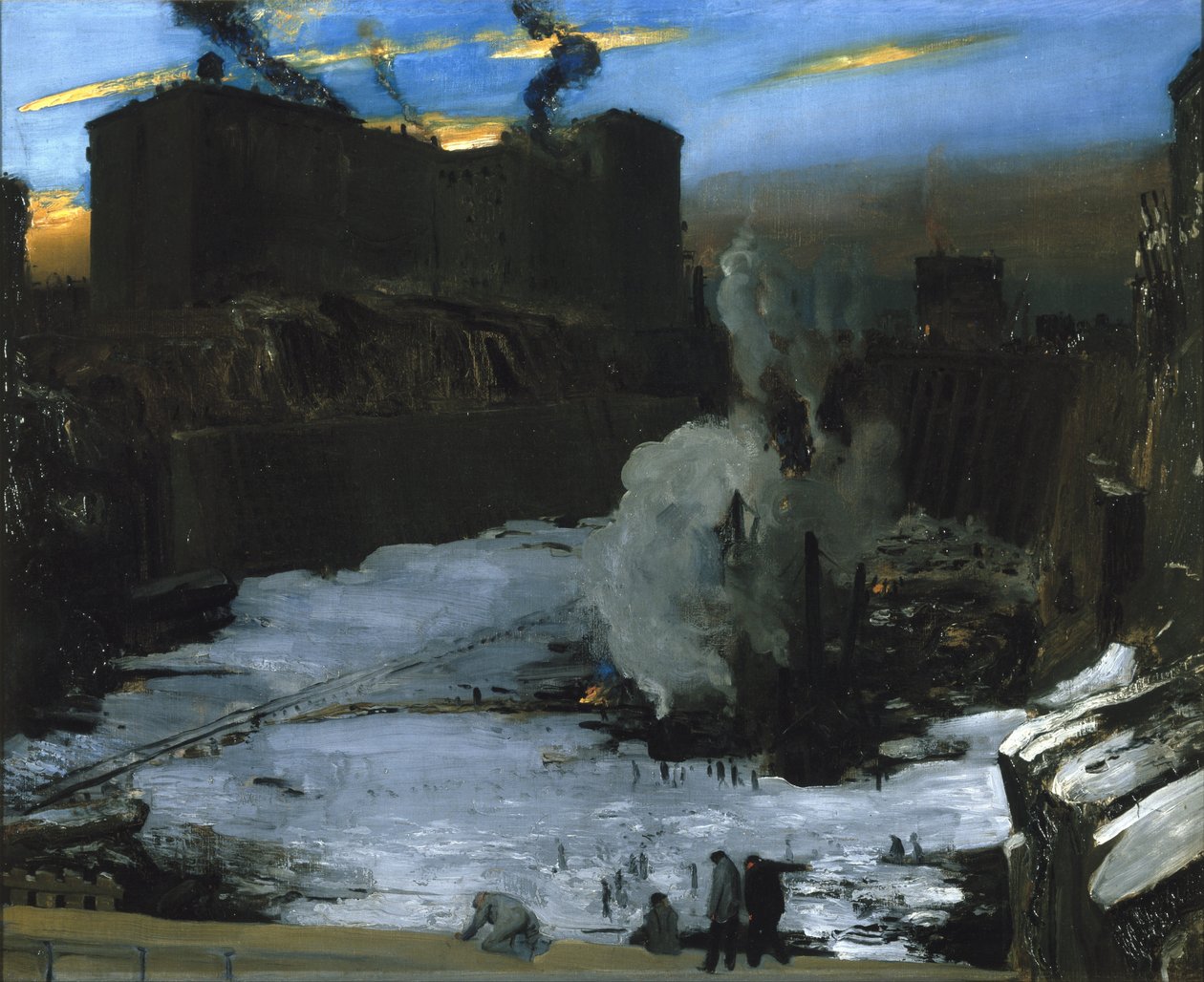 Výkopové práce u stanice Pennsylvania Station od George Bellows