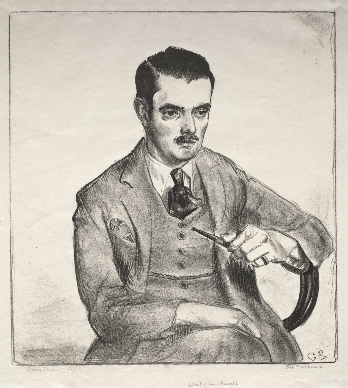 Portrét, Louis Bouché od George Bellows