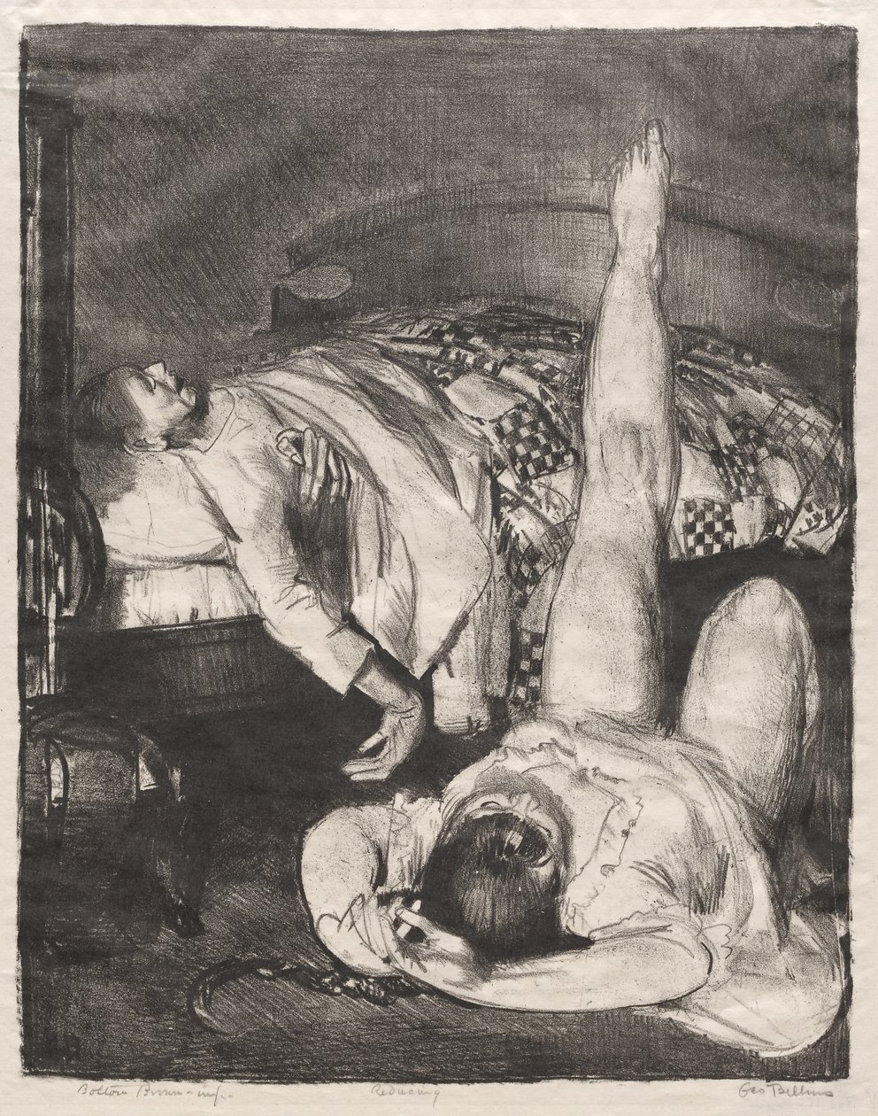 Zmenšování, malý, třetí kámen od George Bellows