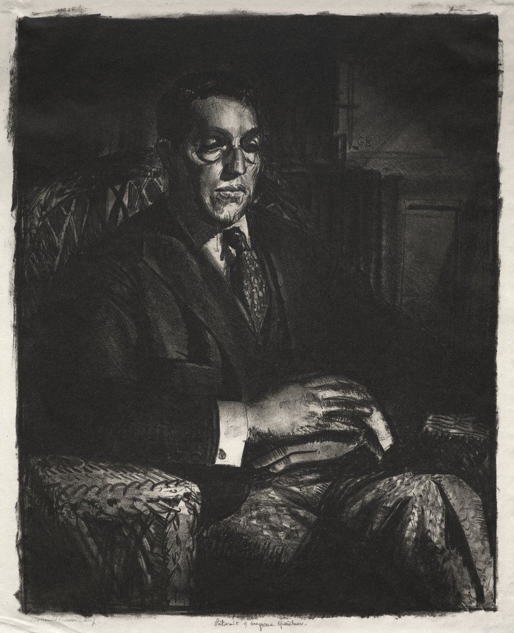 Speicher sedící na židli od George Bellows