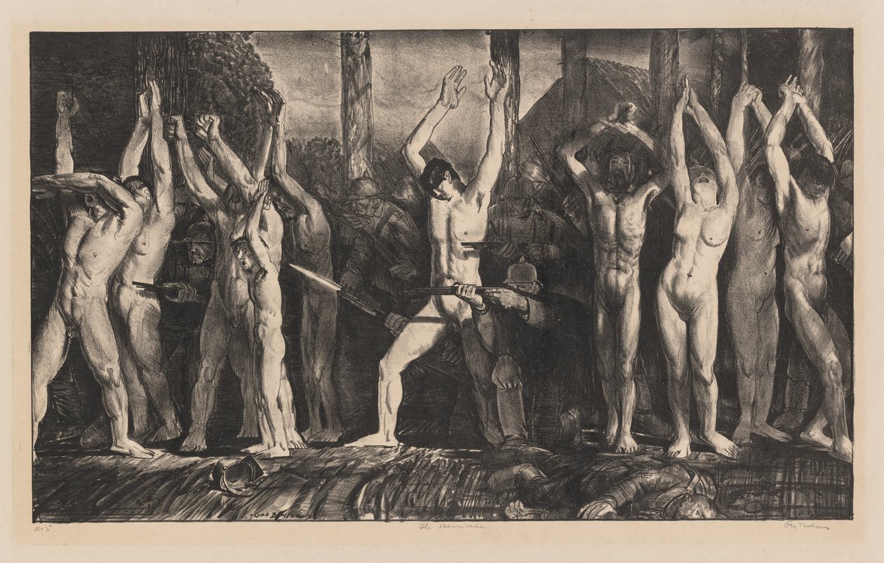 Barikáda, první kámen od George Bellows