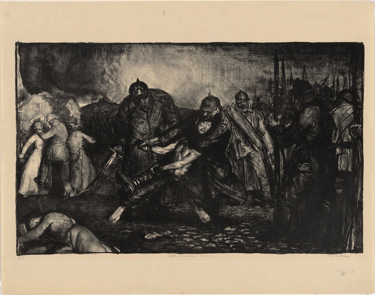 Němci přijíždějí od George Bellows