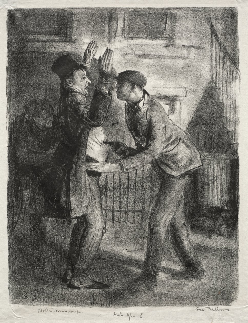 Přepadení, první stav od George Bellows