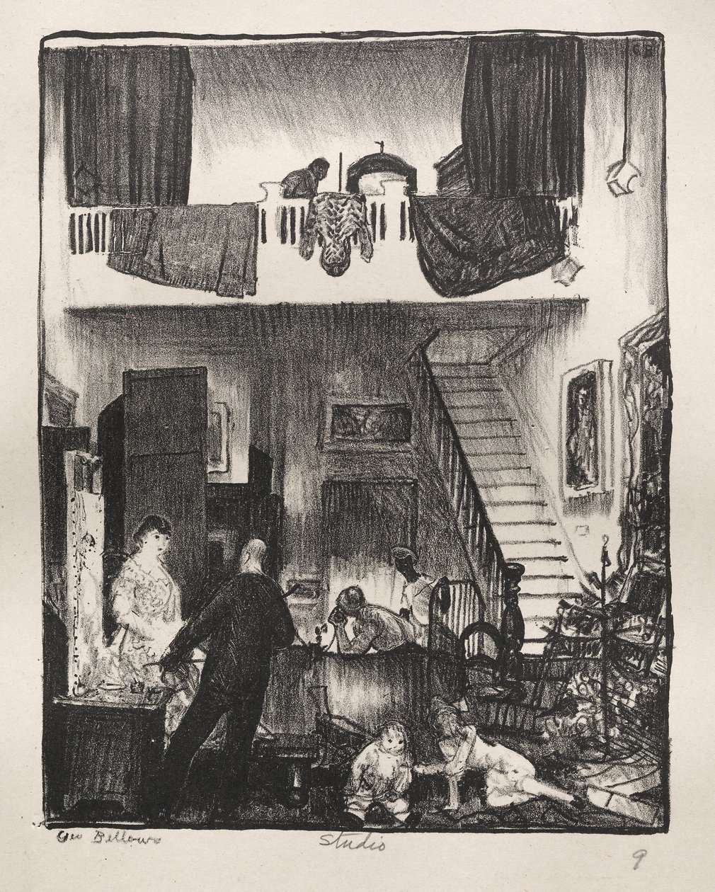 Ateliér, Vánoce 1916 od George Bellows
