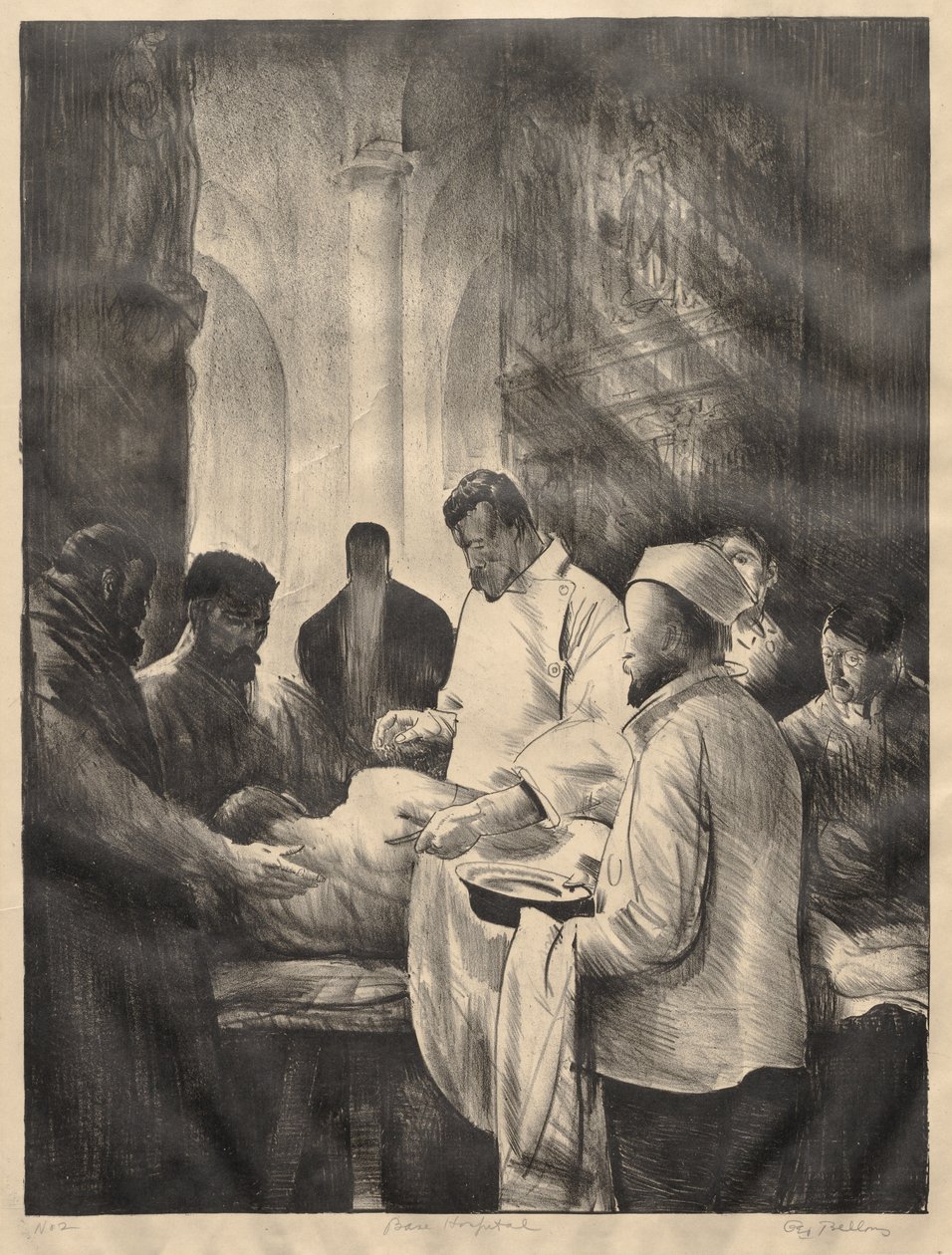 Válečná série:  Základní nemocnice, Druhý kámen od George Bellows