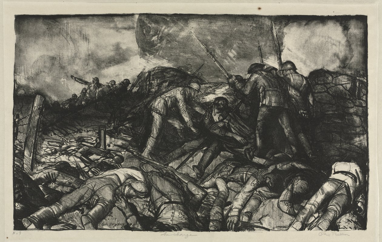 Válečná série: Útok od George Bellows