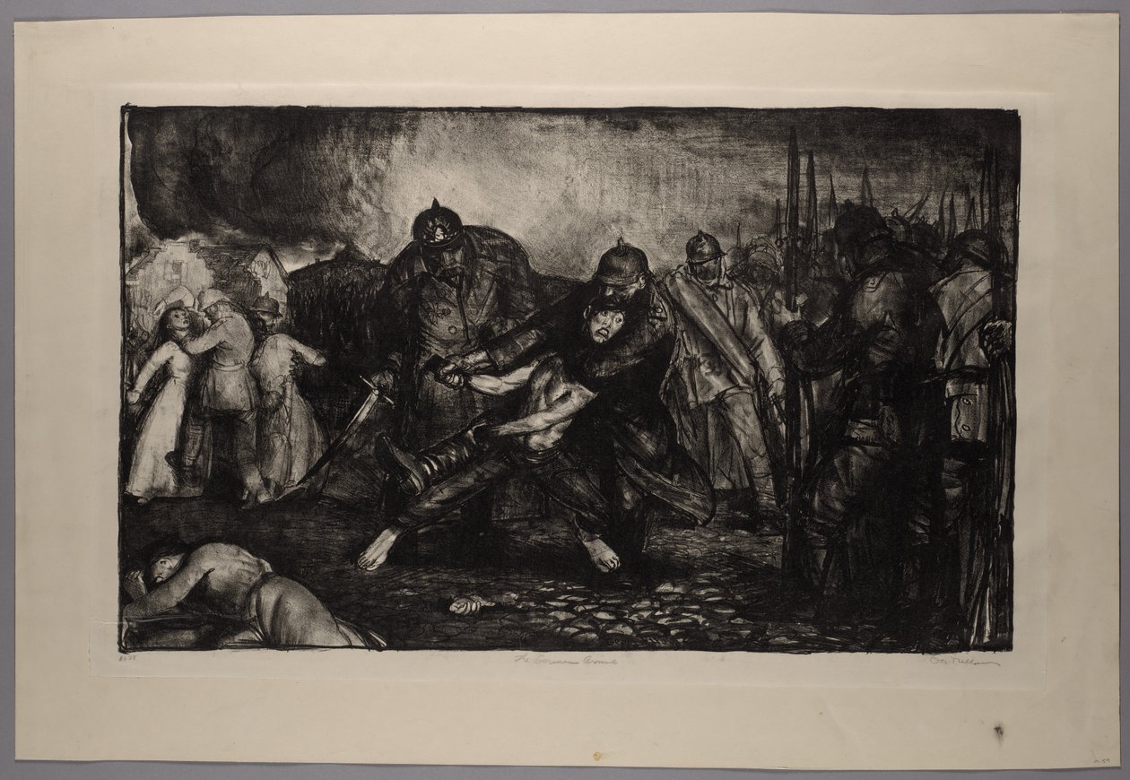 Válečná série: Němci přicházejí od George Bellows