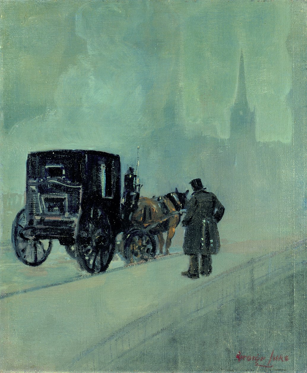 A Foggy Night (olej na plátně) od George Benjamin Luks