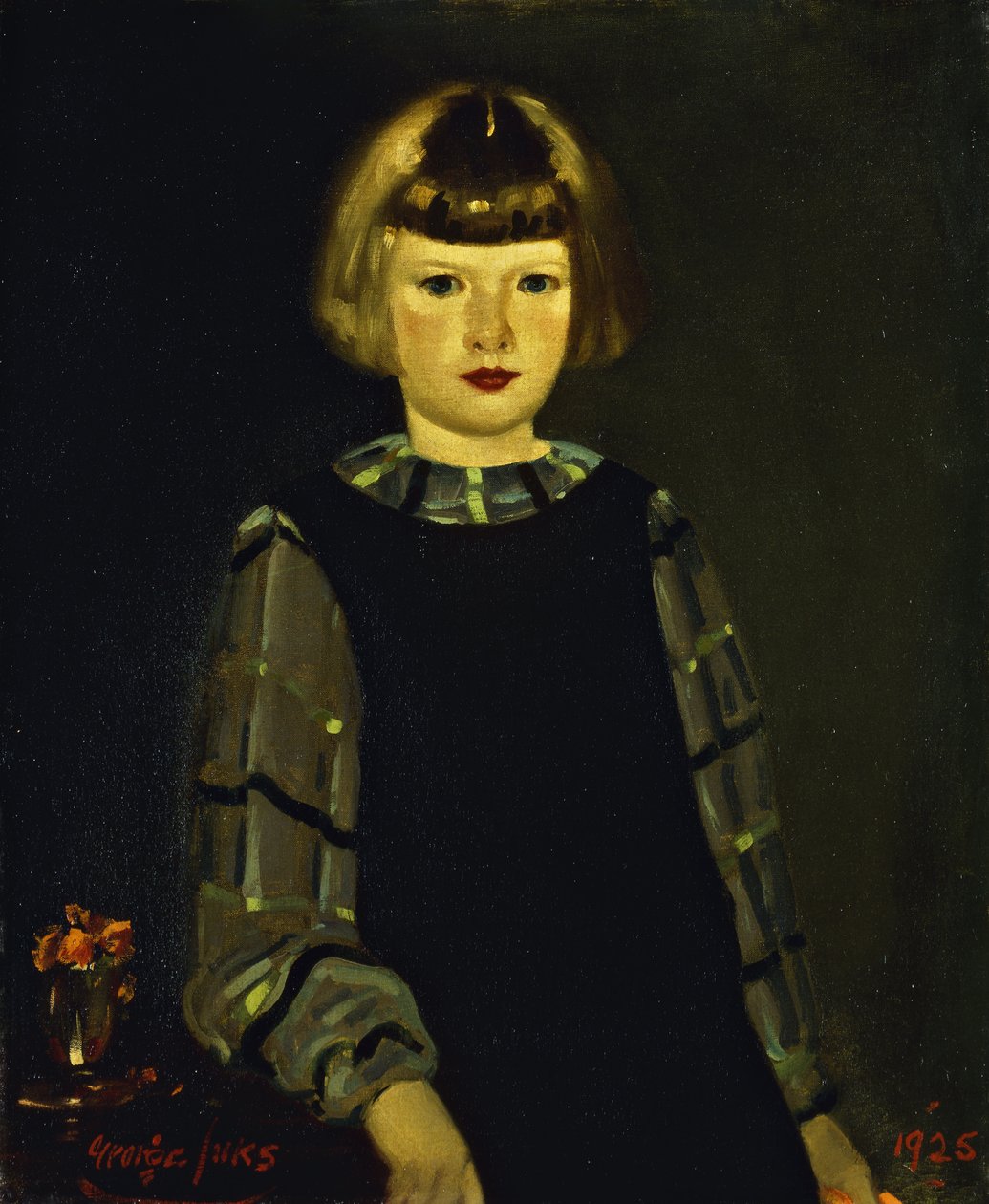 Portrét slečny Ruth Breslinové od George Benjamin Luks