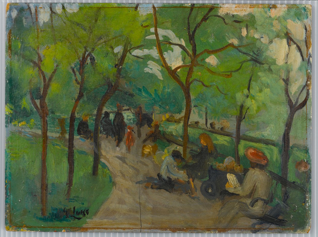 Prospect Park, cca 1902-10 (olej na panelu) od George Benjamin Luks