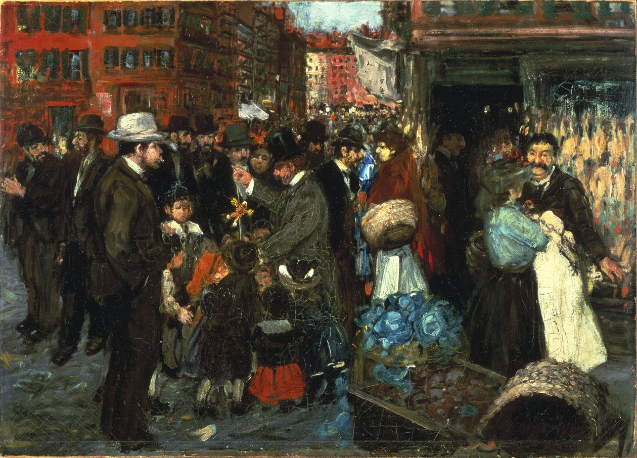 Pouliční scéna (Hester Street) od George Benjamin Luks
