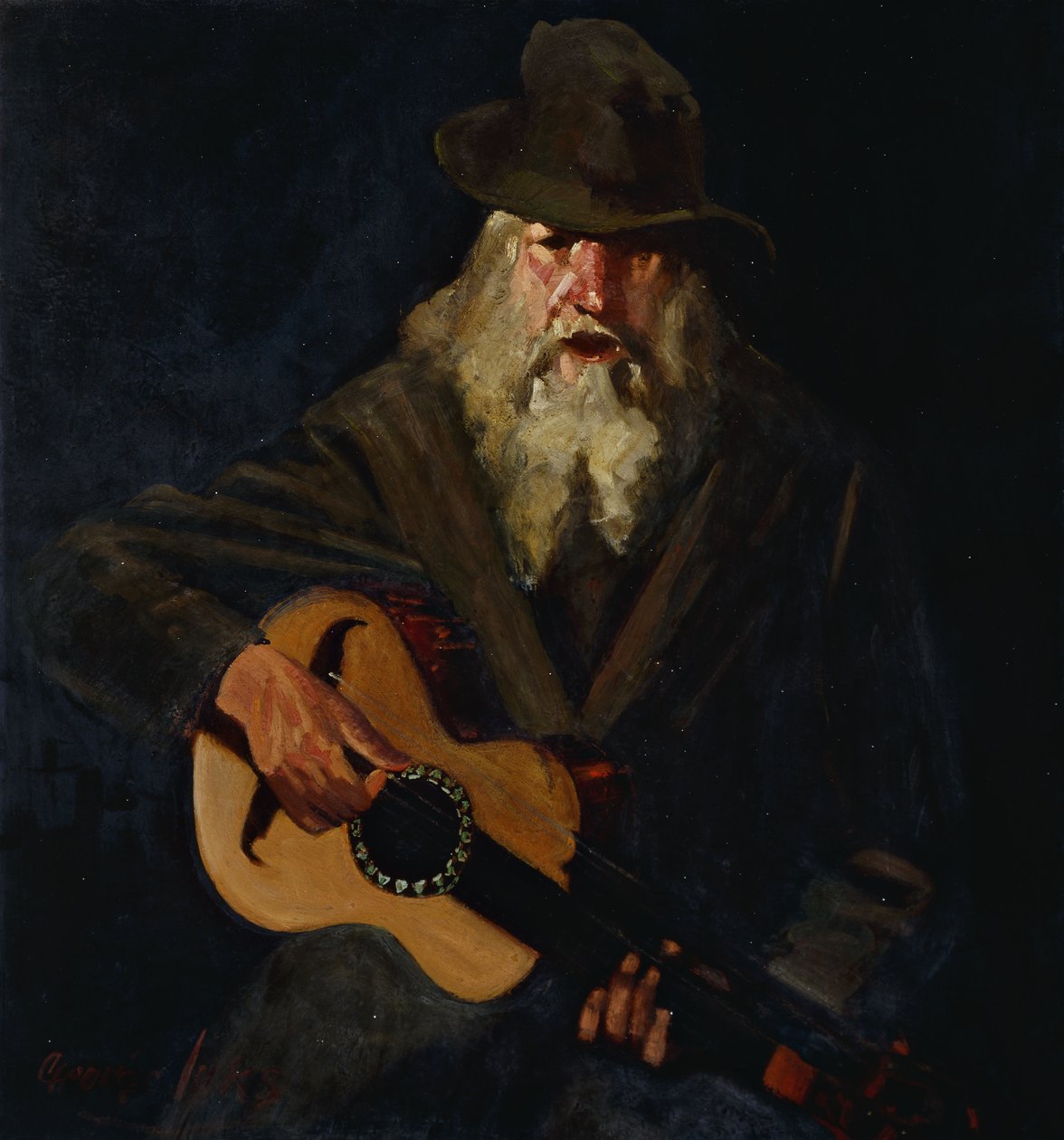Tulák hudebník od George Benjamin Luks