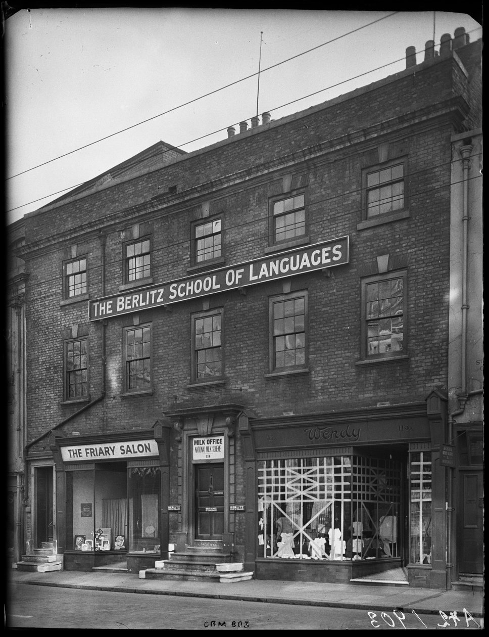 115A-117A Friar Gate, Derby, město Derby, 1942. od George Bernard Mason